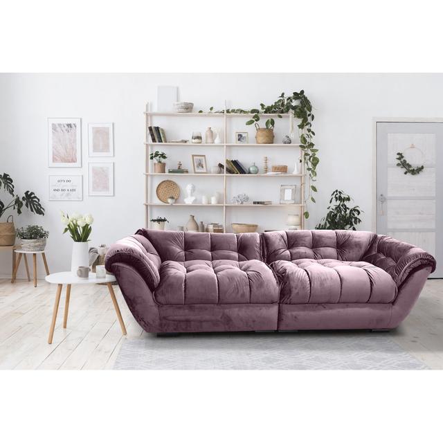 Sofa Giao Canora Grey Polsterfarbe: Pink on Productcaster.