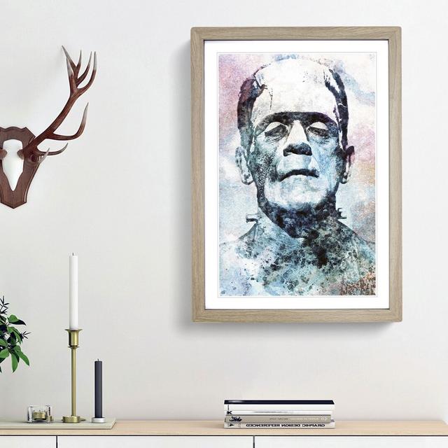 Frankenstein in Abstract - Picture Frame Painting Print East Urban Home Size: 65cm H x 48cm W x 2cm D, Frame Option: Oak Framed on Productcaster.