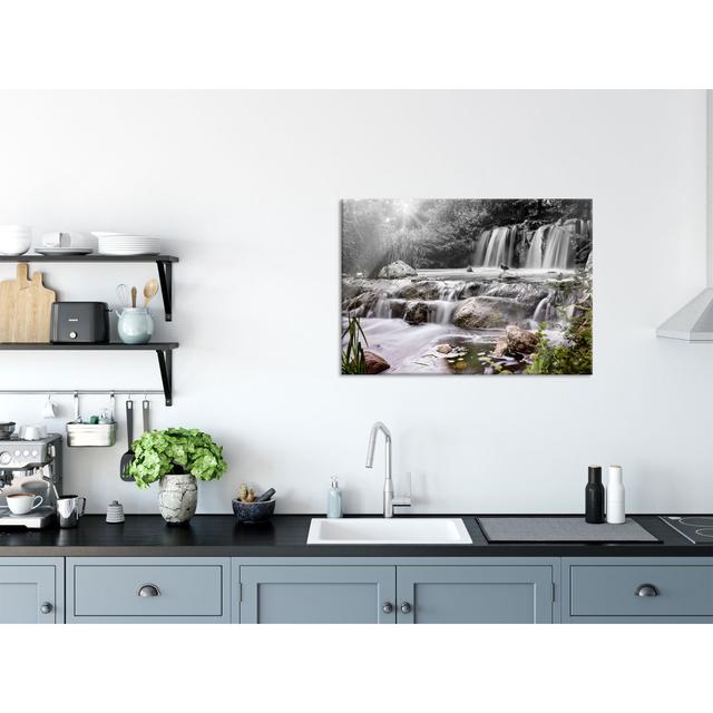 Waterfall - No Frame Print on Glass Union Rustic Size: 60cm H x 80cm W on Productcaster.