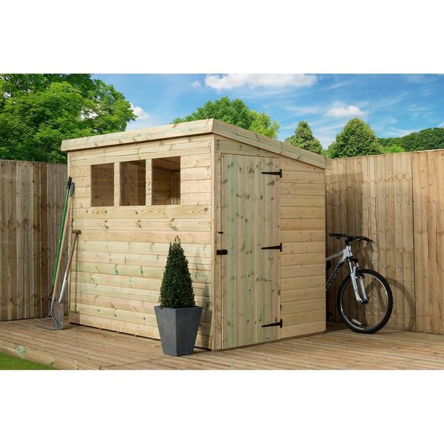 4 Ft. W x 6 Ft. D Shiplap Pent Wooden Shed Empire Sheds Ltd on Productcaster.