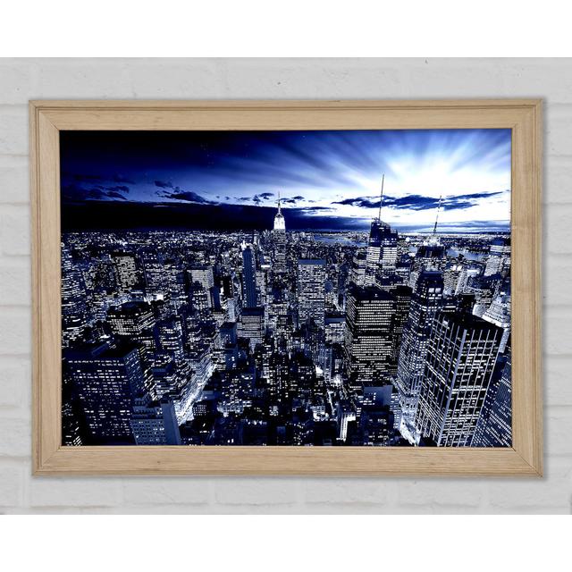 New York In Blue - Single Picture Frame Art Prints Brayden Studio Size: 21cm H x 29.7cm W x 1.5cm D on Productcaster.