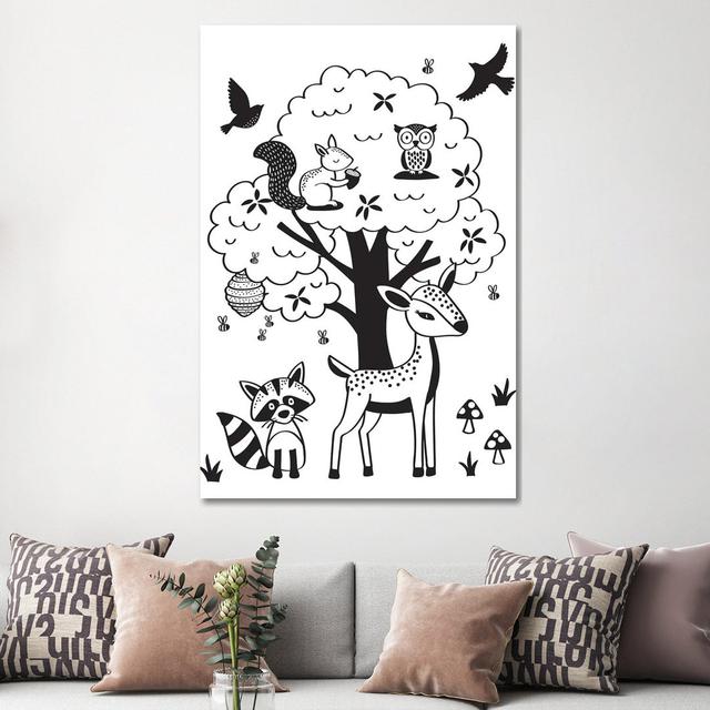 Juvenile Woodland I by Lisa Whitebutton - Wrapped Canvas Gallery-Wrapped Canvas Giclée Alpen Home Size: 152.4cm H x 101.6cm W x 3.81cm D on Productcaster.