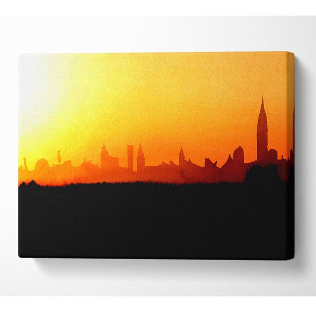 Sunrise Over The City - Wrapped Canvas Art Prints Latitude Run Size: 101.6cm H x 142.2cm W x 10cm D on Productcaster.