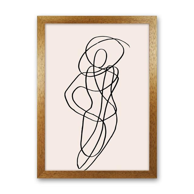 Tangled Lines Female 1 by Planeta444 - No Frame Print Metro Lane Frame Option: Brown Framed, Size: 34cm H x 25cm W x 3cm D on Productcaster.