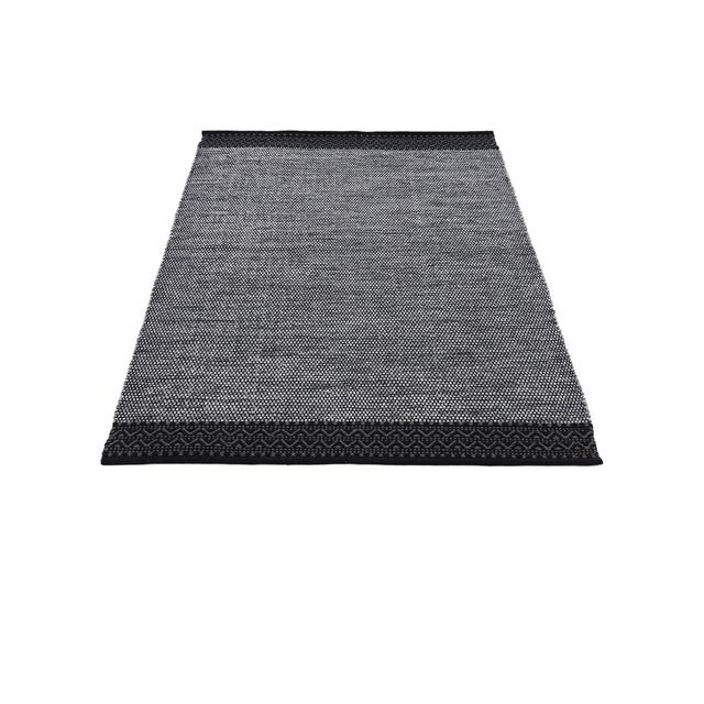 Handwoven Cotton Black/Grey Rug Carpetfine Rug Size: Rectangle 120 x 170cm on Productcaster.