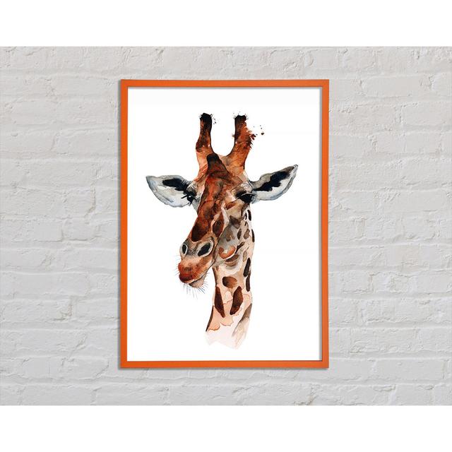 Hejira Curious Giraffe - Single Picture Frame Art Prints Bloomsbury Market Size: 84.1cm H x 59.7cm W x 2cm D on Productcaster.