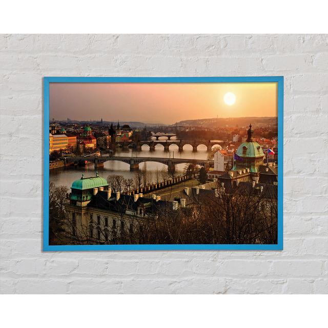 Stunning Sunrise Bridges - Single Picture Frame Art Prints Brayden Studio Size: 42cm H x 59.7cm W on Productcaster.