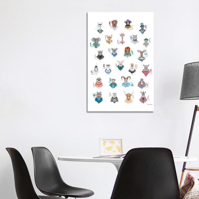 Animal Alphabet Poster Happy Larry Size: 101.6cm H x 66.04cm W x 1.91cm D on Productcaster.