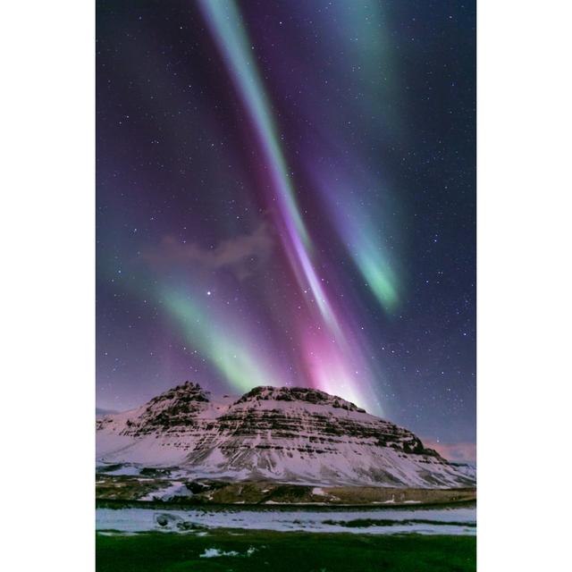 Crosslake Northern Lights in Iceland - Wrapped Canvas Photograph Alpen Home Size: 46cm H x 30cm W x 3.8cm D on Productcaster.