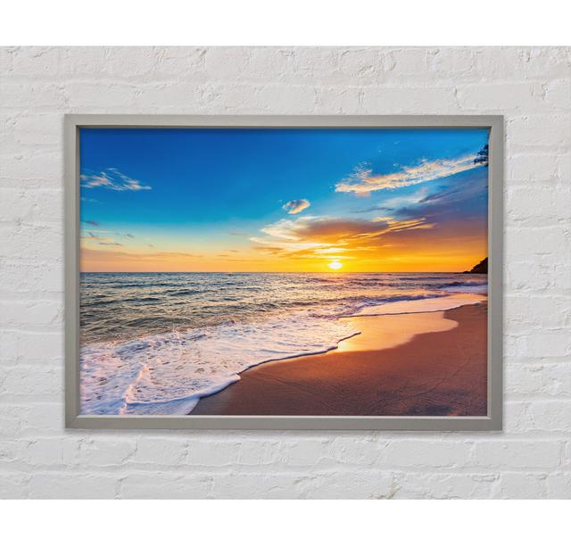 Beach On The South East Coast - Single Picture Frame Art Prints on Canvas Bright Star Size: 84.1cm H x 118.9cm W x 3.3cm D on Productcaster.