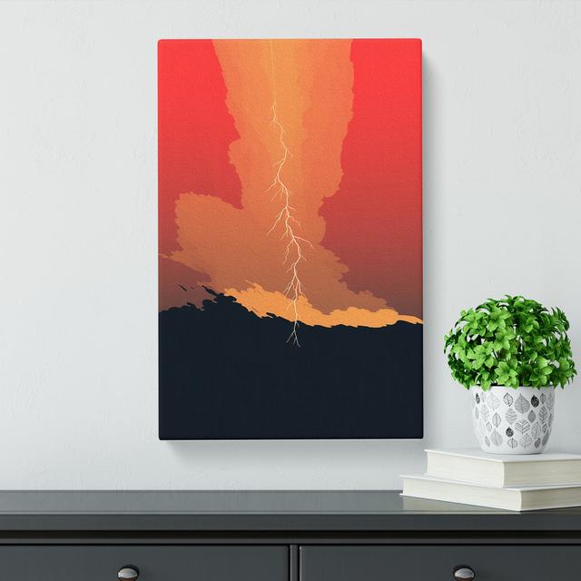 Lightning Minimalism - Wrapped Canvas Art Prints 17 Stories Size: 50cm H x 35cm W x 3cm D on Productcaster.