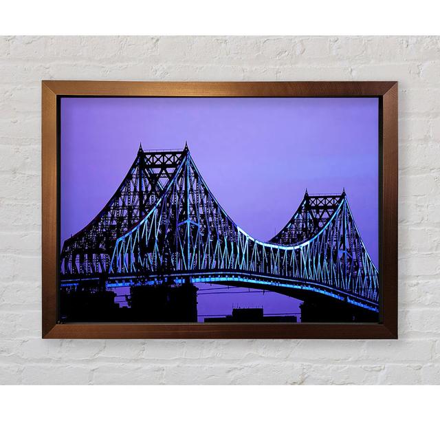 Purple Bridge - Single Picture Frame Art Prints Bright Star Size: 59.7cm H x 84.1cm W x 3.4cm D on Productcaster.