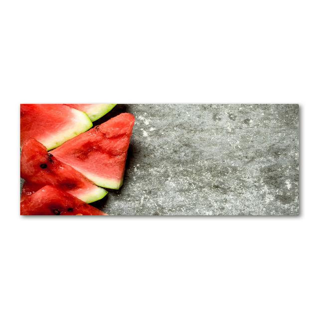 Wassermelone in Scheiben geschnitten - Kunstdrucke auf Leinwand Brayden Studio on Productcaster.