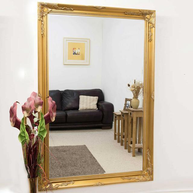 Westphalia Accent Mirror Astoria Grand Finish: Gold, Size: 200cm H x 140cm W on Productcaster.