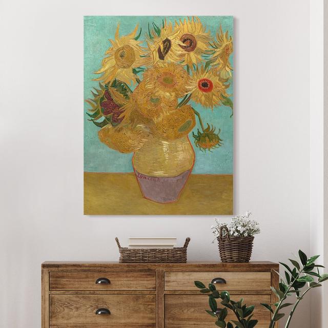 Leinwandbild Sonnenblumen von Vincent Van Gogh Sommerallee Größe: 100 cm H x 75 cm B x 2 cm T on Productcaster.