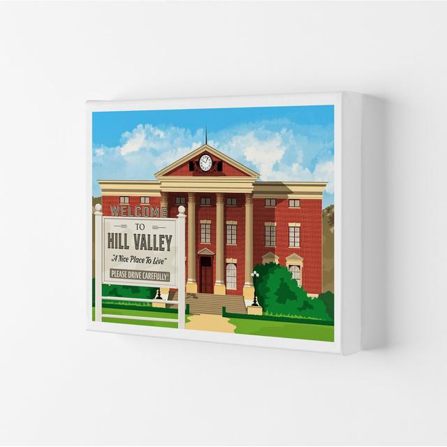 Hill Valley 1955 Revised by Richard O'Neill - Print Corrigan Studio Format: Wrapped Canvas, Size: 29.7cm H x 42cm W x 4cm D on Productcaster.