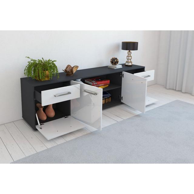 Benjamil TV Stand for TVs up to 60 Brayden Studio Colour: White/Anthracite on Productcaster.