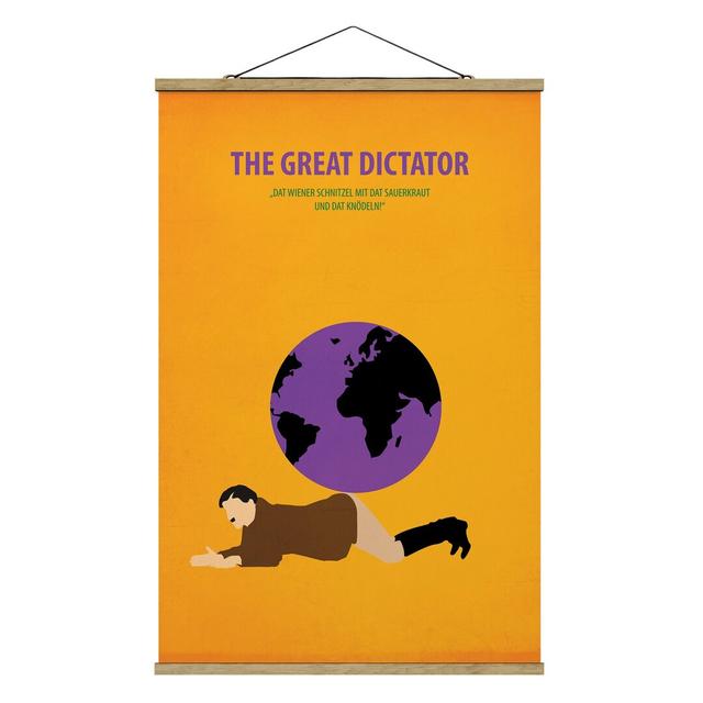 Fabric picture with poster strips - Movie Poster The Great Dictator - Portrait 3:2 Maturi Größe: 150 cm H x 100 cm B x 0,3 cm T on Productcaster.