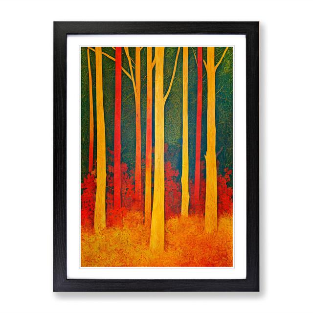 Autumn Forest Abstract Vol.6 Alpen Home Format: Black Framed, Size: 46cm H x 34cm W x 2cm D on Productcaster.