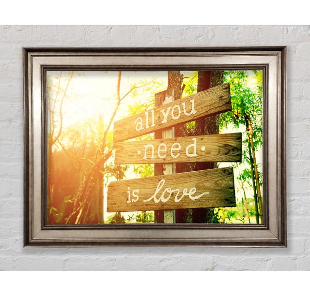 All You Need Is Love - Einzelne Bilderrahmen Kunstdrucke Bright Star Größe: 84,1 cm H x 142,2 cm B x 8 cm T on Productcaster.