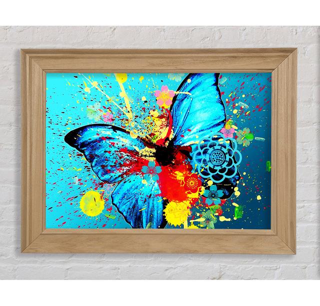 Butterfly Splash Framed Print Bright Star Size: 42cm H x 59.7cm W on Productcaster.