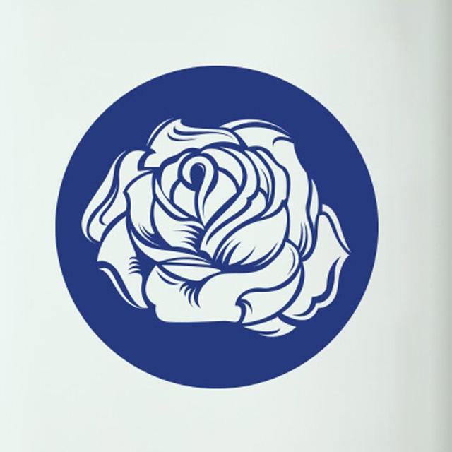 Sweet Rose Door Room Wall Sticker 17 Stories Colour: Dark Blue on Productcaster.