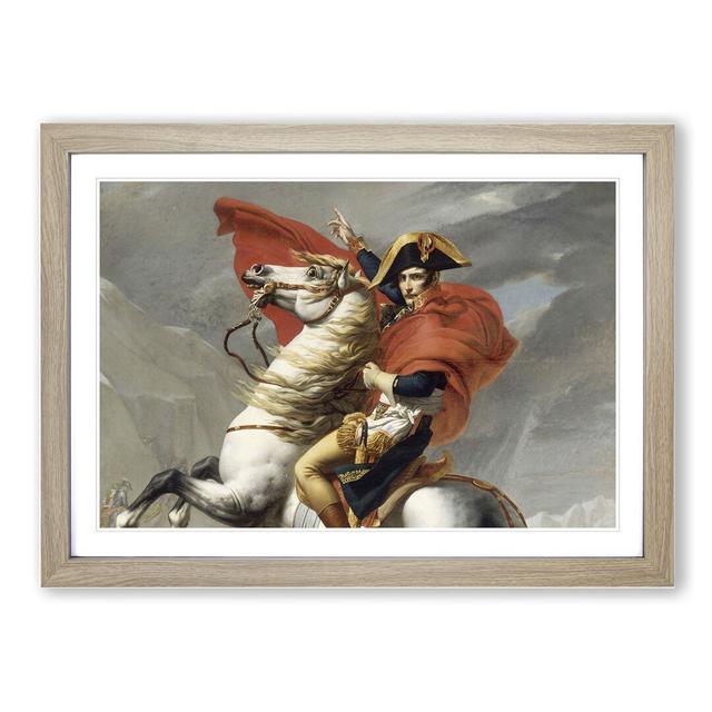 XX-A-1282X Napoleon at the Great St. Bernard by Jacques Louis-David - Picture Frame Painting East Urban Home Size: 36cm H x 48cm W x 2cm D, Frame Opti on Productcaster.