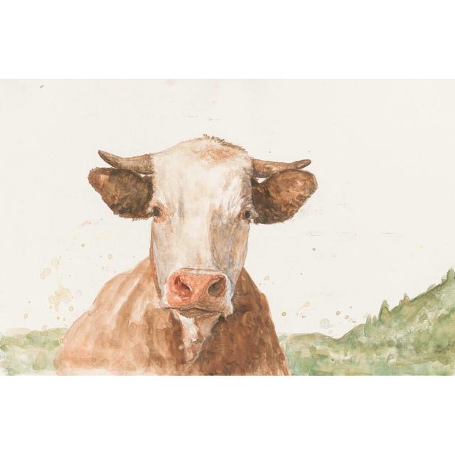 The Cow I - Wrapped Canvas Painting Print August Grove Size: 30cm H x 46cm W x 3.8cm D on Productcaster.