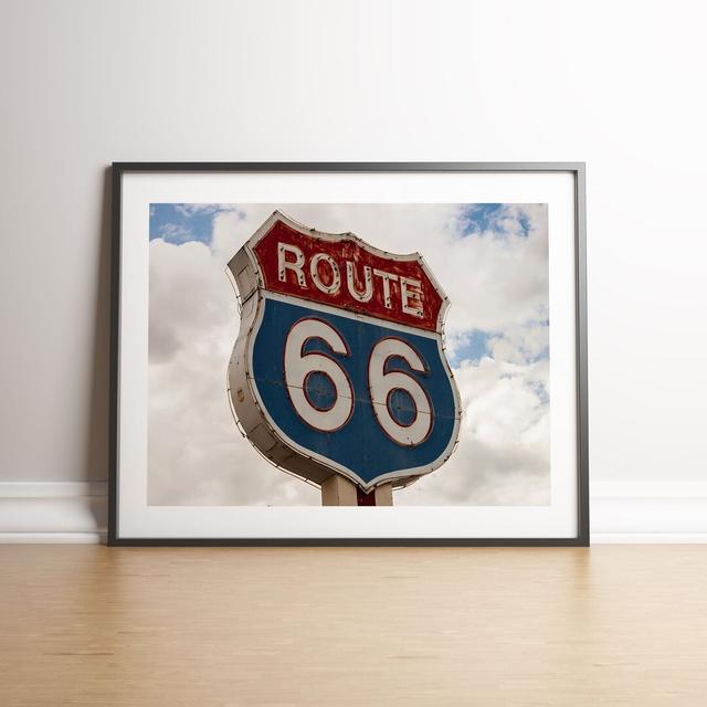 Retro Street Sign Route 68 by Vouvart - Single Picture Frame Print Williston Forge on Productcaster.