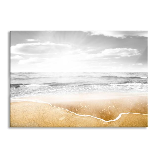 Glasbild | Wandbild Auf Echtglas | Wellen Am Traumstrand | 2 Braun LF4921 Haus am Meer Größe: 60 cm H x 80 cm B x 0,4 cm T on Productcaster.