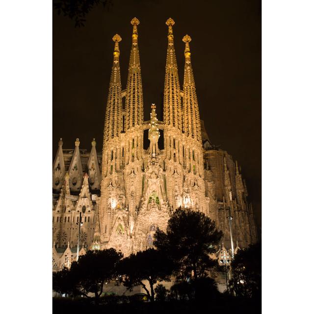 Sagrada Familia At Night, Barcelona - Wrapped Canvas Print 17 Stories Size: 122cm H x 81cm W on Productcaster.