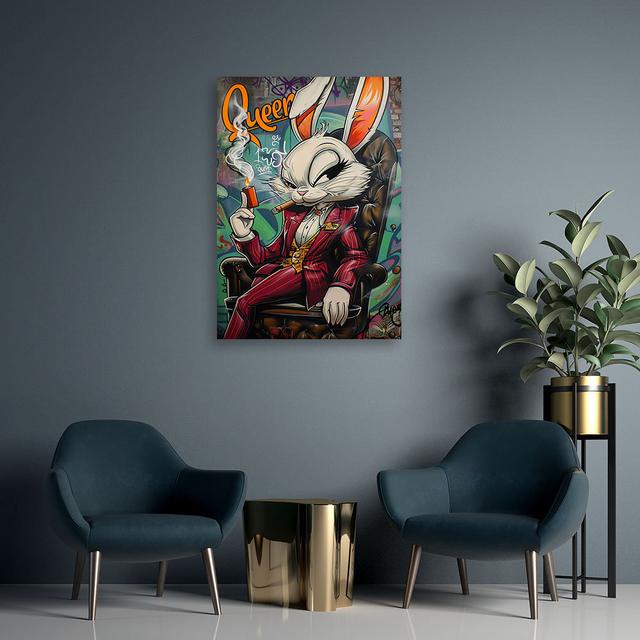 Canvas Print, Rabbit Queen AI - Wrapped Canvas Print World Menagerie Size: 90cm H x 60cm W on Productcaster.