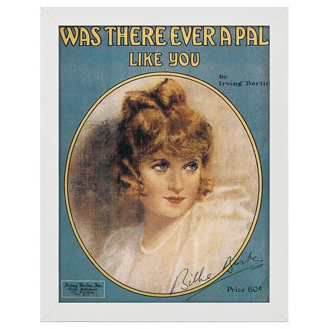 Vintage Music Cover Was There Ever A Pal Like You - Decorative Art Print, Wall Art Decor Maturi Frame Option: White on Productcaster.