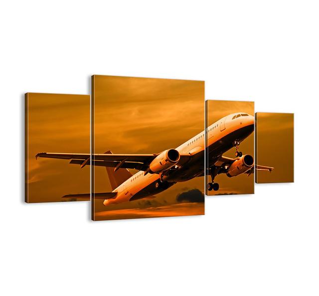 Fly Towards the Sun - 4 Piece Unframed Photograph Print Set on Canvas Brayden Studio Size: 90cm H x 160cm W x 1.8cm D on Productcaster.