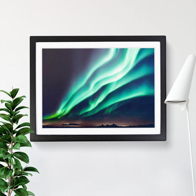 Stupendous Northern Lights - Single Picture Frame Print 17 Stories Frame Colour: Black, Size: 25cm H x 34cm W x 2cm D on Productcaster.