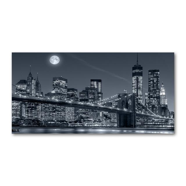 Manhattan New York - Wrapped Canvas Kunstdrucke Ebern Designs on Productcaster.