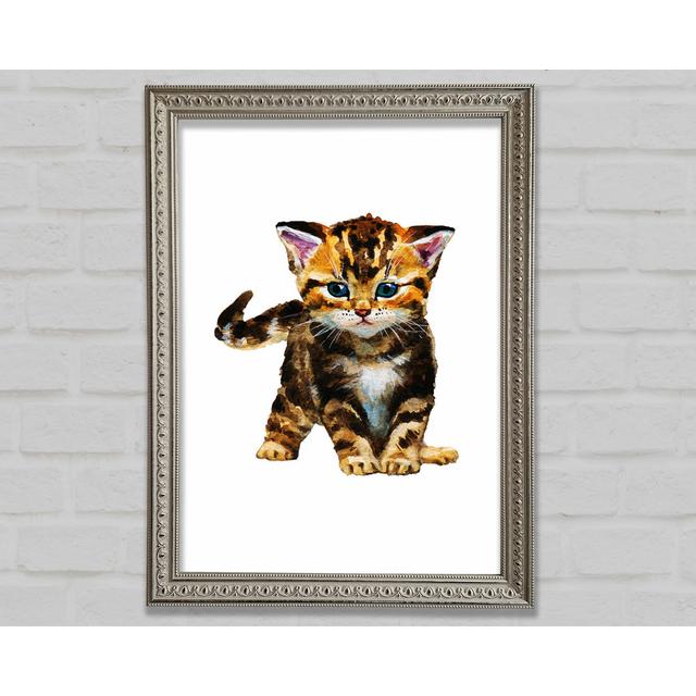 Tabby Kitten Cat Framed Print Rosalind Wheeler Size: 42cm H x 59.7cm W on Productcaster.