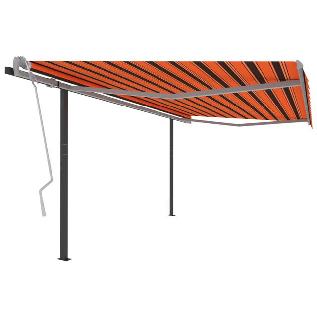 Dakota Fields 400cm W x 3cm D Fabric Orange/Brown Cover Retractable Patio Awning Dakota Fields Colour: Orange/Brown/Black on Productcaster.