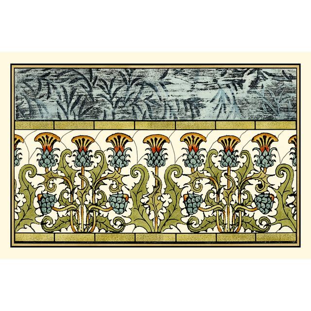 Stained Glass Flowers IV - Wrapped Canvas Art Prints Marlow Home Co. Size: 30cm H x 46cm W x 3.8cm D on Productcaster.