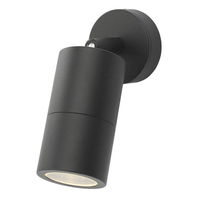 Chantail 16cm H Integrated LED Outdoor Armed Sconce Metro Lane Fixture Finish: Matte Black on Productcaster.