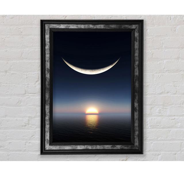 The Edge Of The Ocean Moon - Single Picture Frame Art Prints Bright Star Size: 142.2cm H x 84.1cm W x 8cm D on Productcaster.