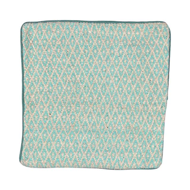 Hyde Argyle Blue Square Throw Cushion Natur Pur on Productcaster.