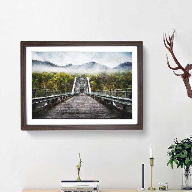 Fayette Station Bridge in West Virginia - Picture Frame Painting Print East Urban Home Frame Option: Walnut Framed, Size: 62cm H x 87cm W x 2cm D on Productcaster.