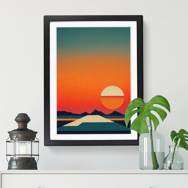 Sunset Minimalism Vol.3 - Picture Frame Print Big Box Art Size: 34cm H x 25cm W x 2cm D, Frame Option: Walnut on Productcaster.