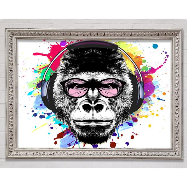 Gorilla-Brille Farbspritzer - Druck Bright Star Größe: 59,7 cm H x 84,1 cm B x 3 cm T on Productcaster.