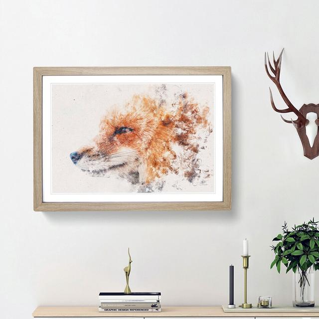 Profile of a Red Fox - Picture Frame Graphic Art Print East Urban Home Frame Option: Oak Framed, Size: 33cm H x 45cm W x 2cm D on Productcaster.