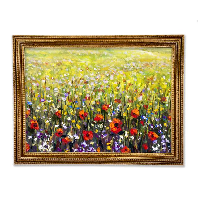 Poppy Field In The Summer - Single Picture Frame Art Prints Rosalind Wheeler Size: 59.1cm H x 84.1cm W x 3cm D on Productcaster.