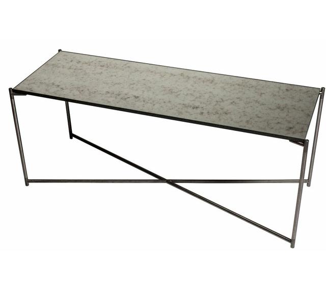 Konsolentisch Bedell Ebern Designs Größe: 49,7 cm H x 123,3 cm B x 42,5 cm T, Farbe des Tischgestells: Metall on Productcaster.