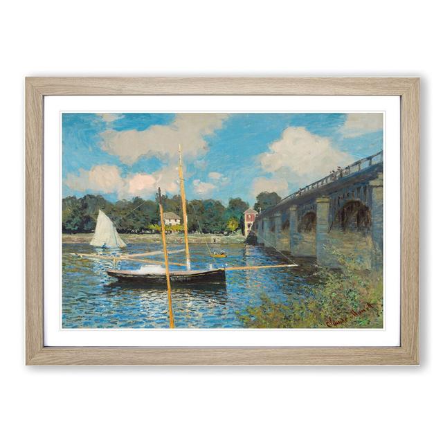 The Bridge at Argenteuil by Claude Monet - Picture Frame Painting on MDF East Urban Home Frame Option: Oak Framed, Size: 27cm H x 36cm W x 2cm D on Productcaster.