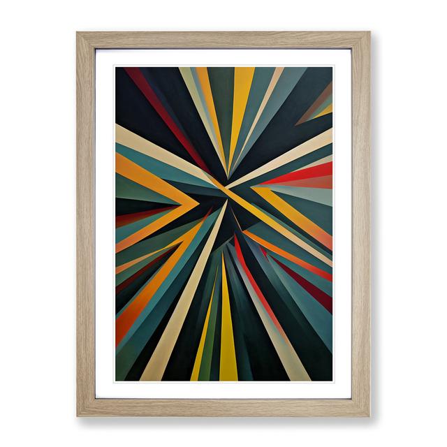 Powerful Abstract Art - Single Picture Frame Print Metro Lane Frame Colour: Oak, Size: 46cm H x 34cm W on Productcaster.